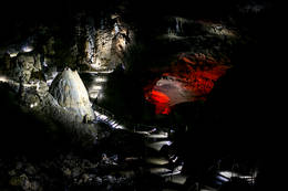 The stalactite paradise with light effects