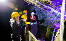 Group tour of the Arzberg silver mine
