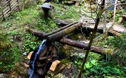 Water wheel at the spring