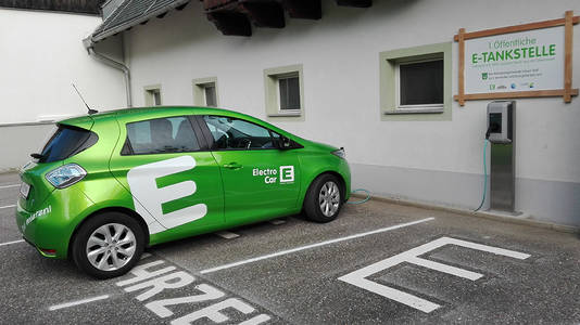 E-charging stations in the nature park Almenland