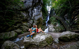 Waterfall at the Kesselfallklamm gorge