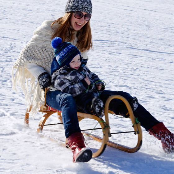 Sledging at the Pirstingerkogellift