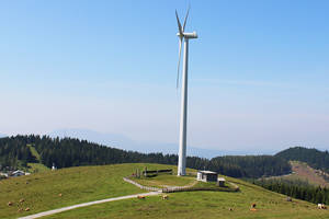 Wind turbine on the Sommeralm