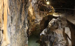 Underground watercourse in the Lurgrotte Peggau