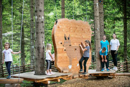 For the first climbing attempts in the Alm Adventure Park