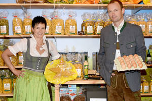 Pasta specialties, fresh eggs and ALMO beef are available at the Moarhofhechtl adventure farm