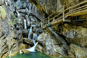 Bridge in the Bärenschützklamm gorge