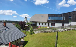 Vacation home with alpaca enclosure