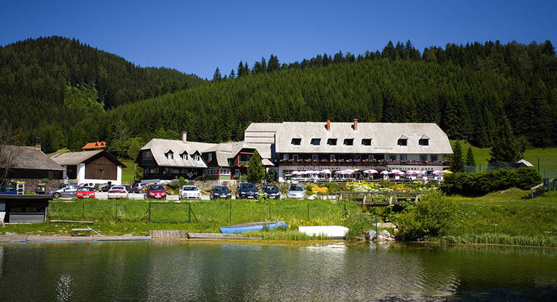 The Hotel Teichwirt right next to the Teichamlsee lake