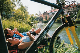 Cycling on the Mur Cycle Path