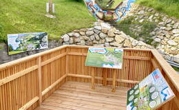 Information boards along the adventure trail