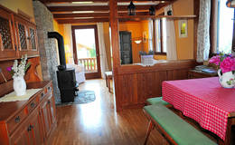 Living and dining area in the vacation home