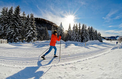 Cross-country skiing on the Almenland trail