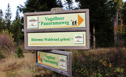 Signpost from the Vogelbeerweg