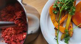 Preparation of the oven vegetable soup from the nature park Almenland