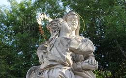 Fountain in front of Heilbrunn church