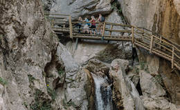 Waterfall in the Bärenschützklamm gorge