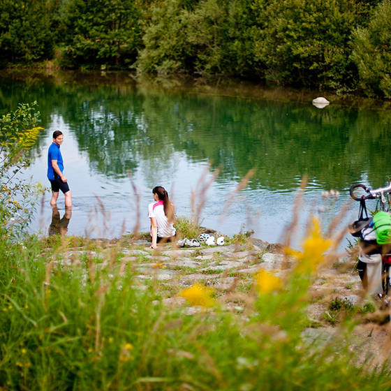 Cycling along the Murradeweg