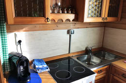 Kitchen in the Gruber Hütte