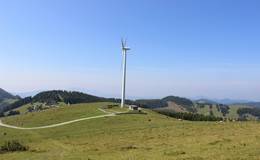 Wind turbine on the Sommeralm