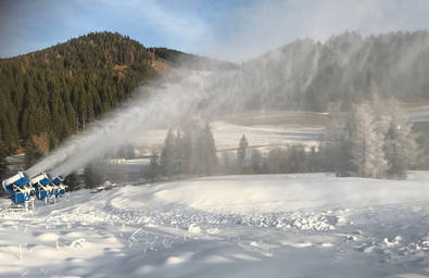 Snowmaking on the slopes