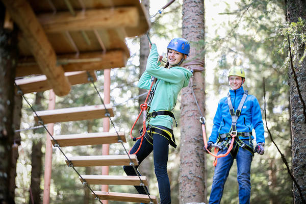 Climbing fun for young and old at the Alm Adventure Park on the Teichalm