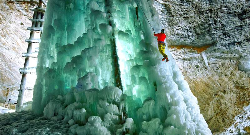 Ice climbing in Breitenau