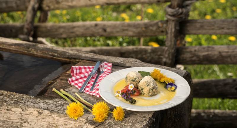Dandelion dumplings