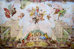 Ceiling painting in the Mariatrost Basilica