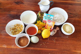 Dandelion muffin ingredients