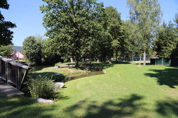 Sunbathing lawn at the St. Ruprecht river pool
