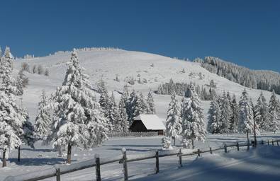 Winter landscape in the nature park Almenland