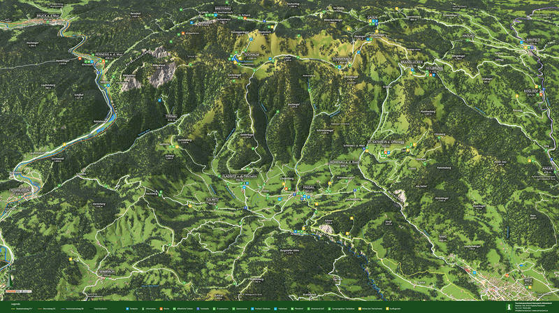 Nature park Almenland Panorama map