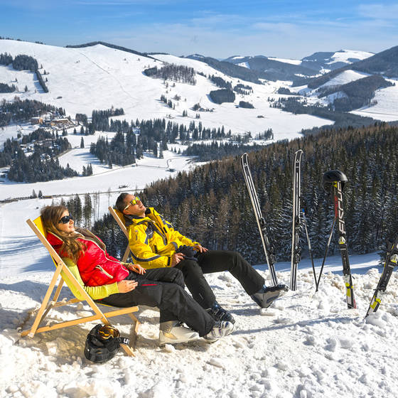 Sunbathing on the slopes
