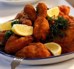 A delicious Styrian fried chicken