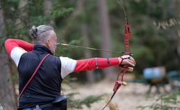 Target shooting at the archery club