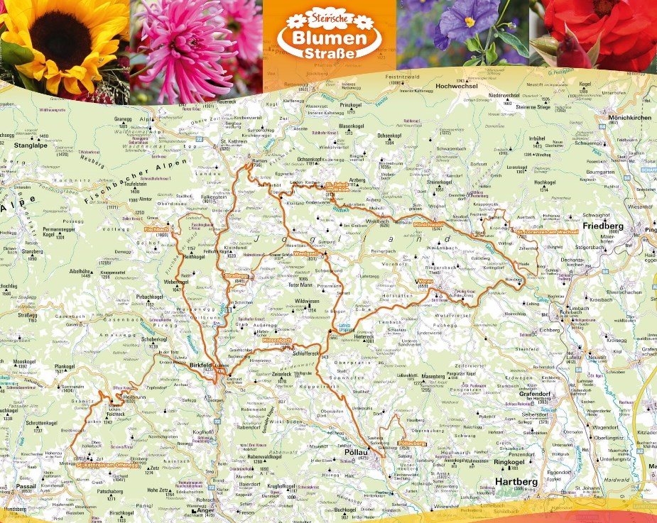 Map of the Styrian flower villages