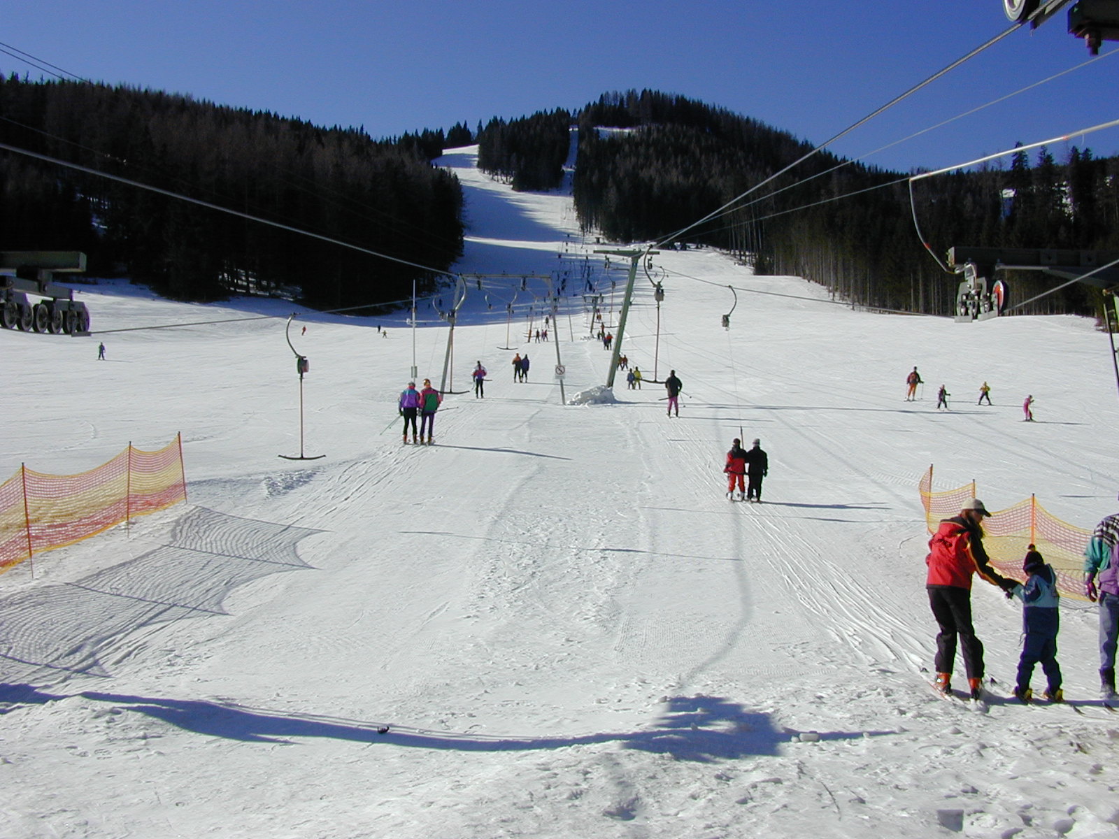 Skiing at the Teichalm lifts