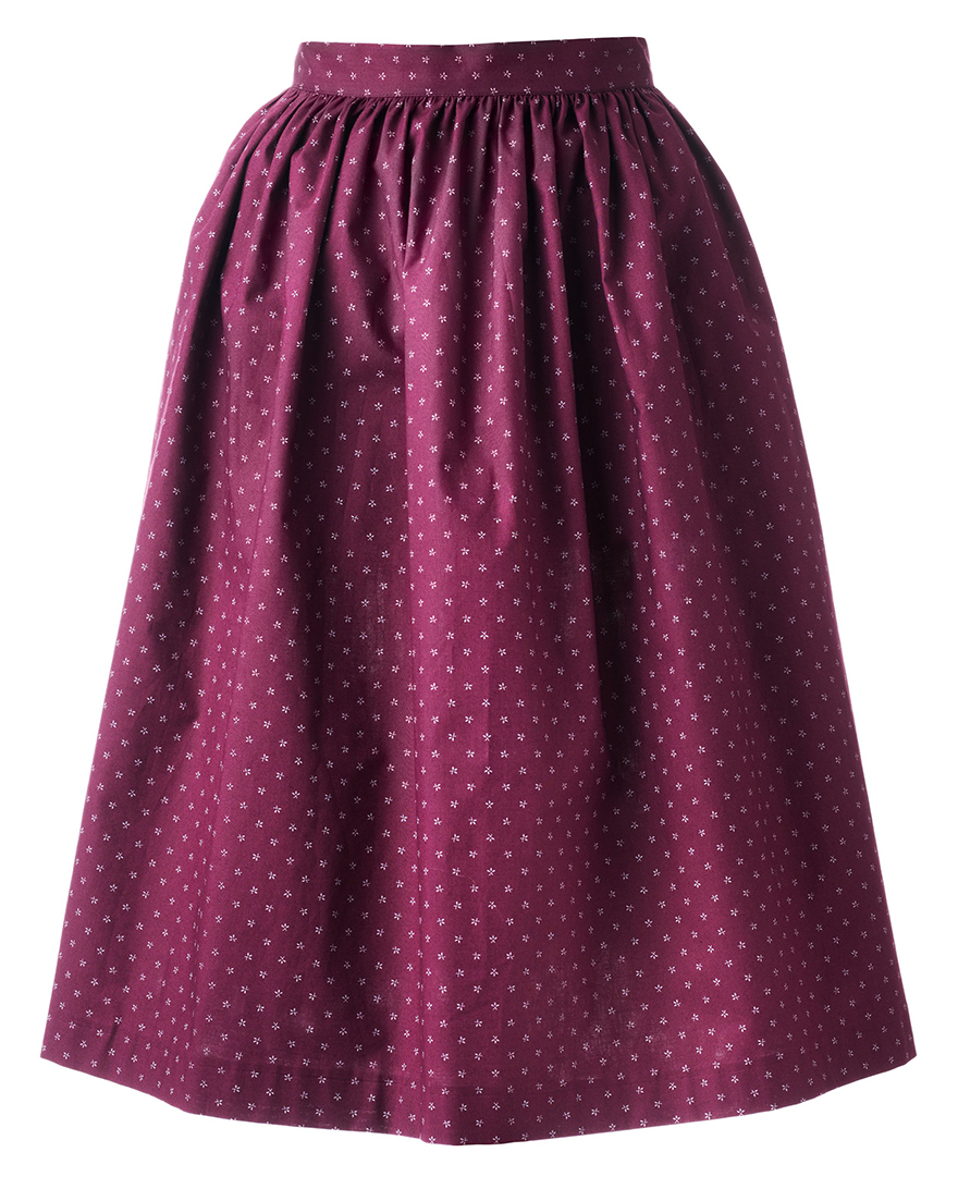 Almenland Dirndl, apron in wine red