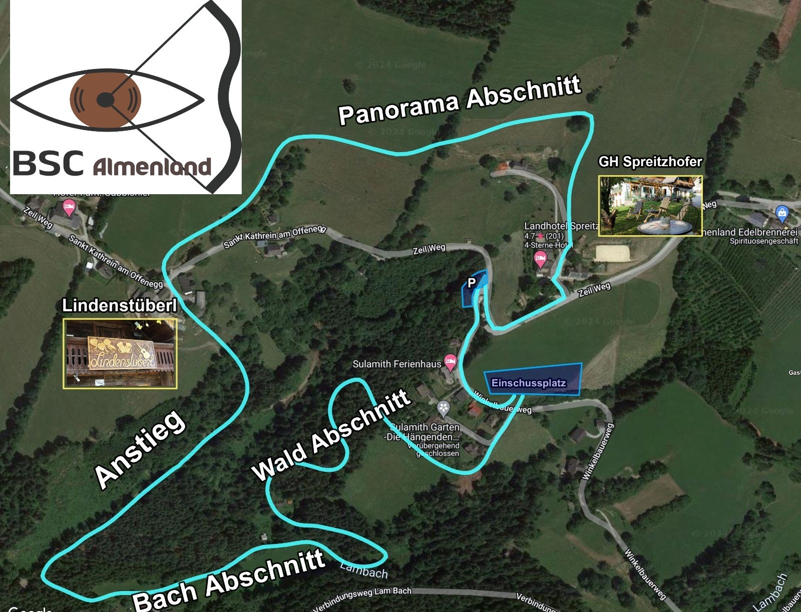 Archery course map