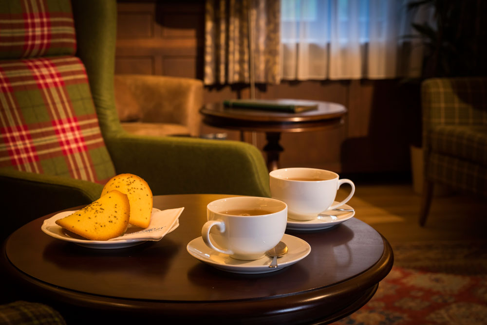 Tea in the parlor at the Teichwirt 