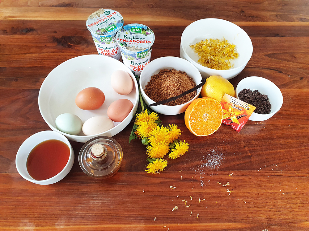 Dandelion parfait Ingredients