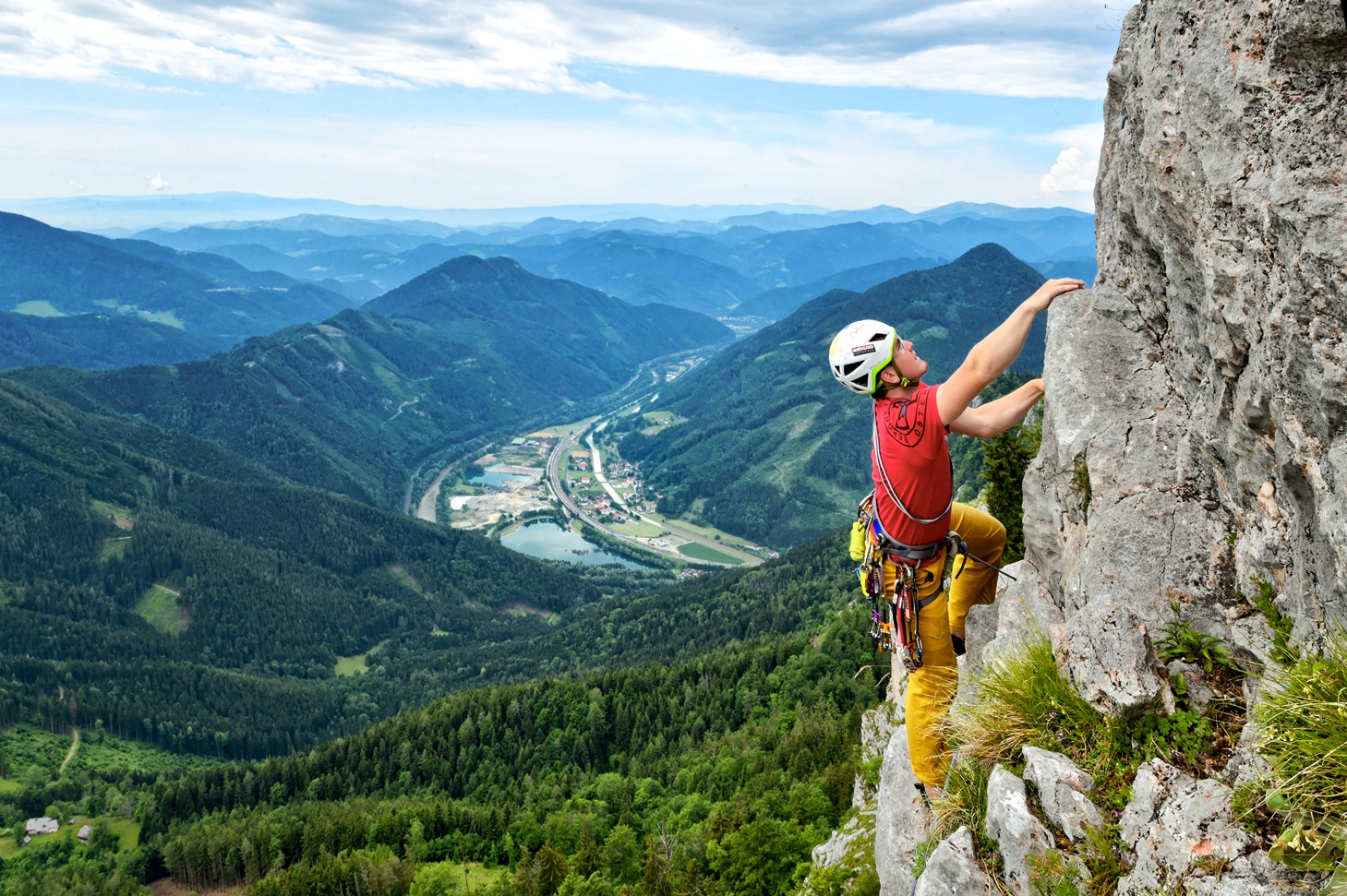 Climbing in the nature park Almenland