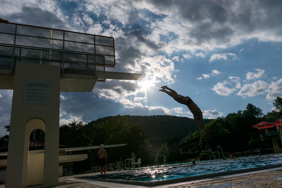 Diving tower at the Energie Erlebnisbad Weiz