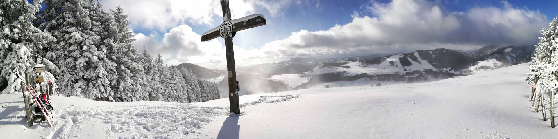 Summit cross in winter