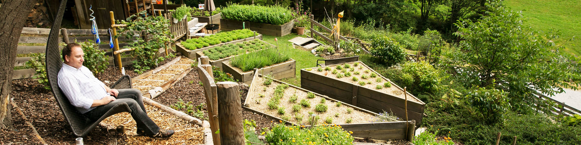 Directly in the herb garden of the Schroeder family